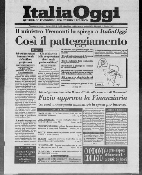 Italia oggi : quotidiano di economia finanza e politica